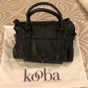 Kooba black lamb skin handbag